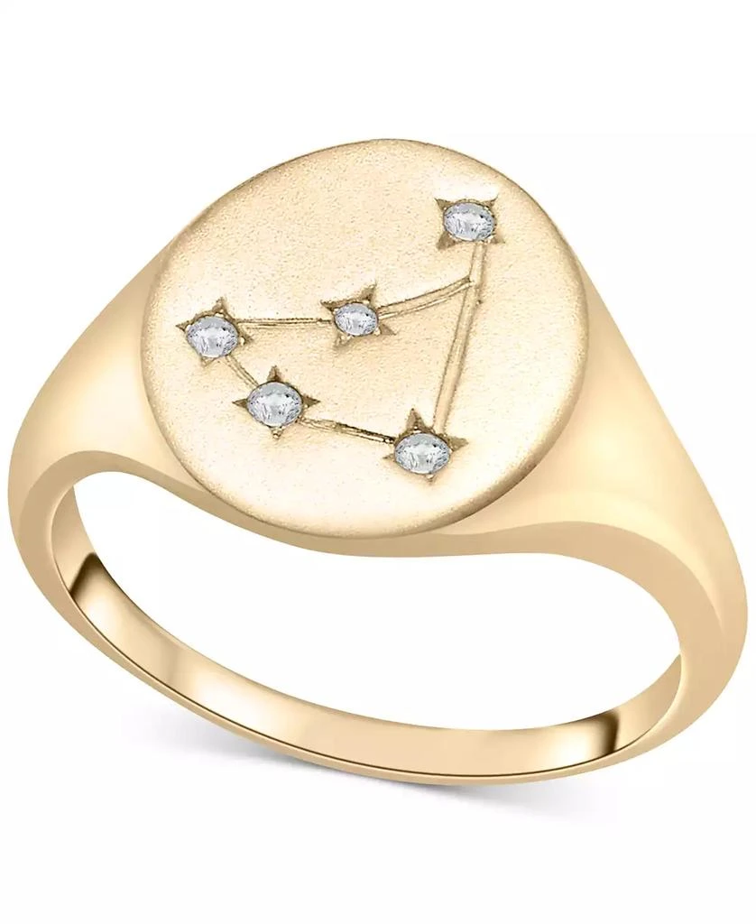 商品Wrapped|Diamond Capricorn Constellation Ring (1/20 ct. t.w.) in 10k Gold, Created for Macy's,价格¥2880,第1张图片