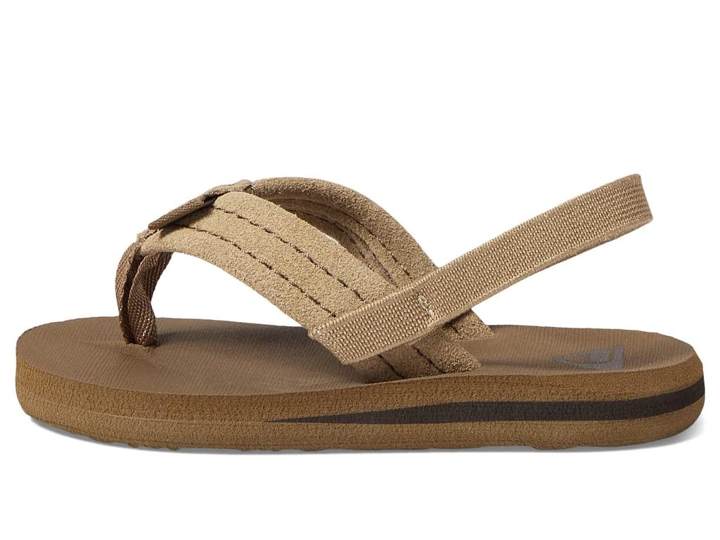 商品Quiksilver|Quiksilver Kids Carver Suede Core Flip Flops (Toddler),价格¥179,第4张图片详细描述