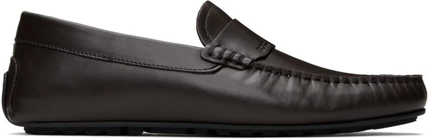 商品Hugo Boss|Brown Noel Driver Loafers,价格¥1286,第1张图片