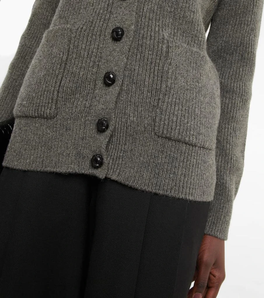Faux fur-trimmed camel hair cardigan 商品