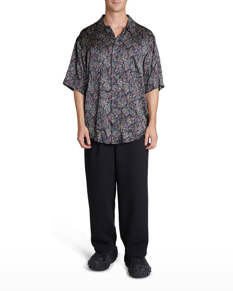 商品Balenciaga|Men's Paisley Silk Dress Shirt,价格¥3616,第5张图片详细描述