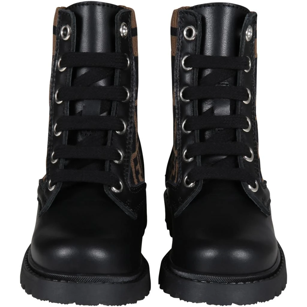 商品Fendi|Fendi Black Boots For Kids With Double Ff,价格¥5943,第2张图片详细描述