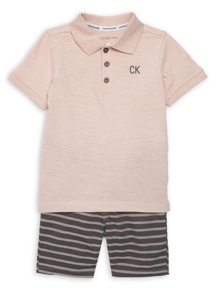 商品Calvin Klein|Little Boy's 2-Piece Polo &amp; Shorts Set,价格¥109,第1张图片