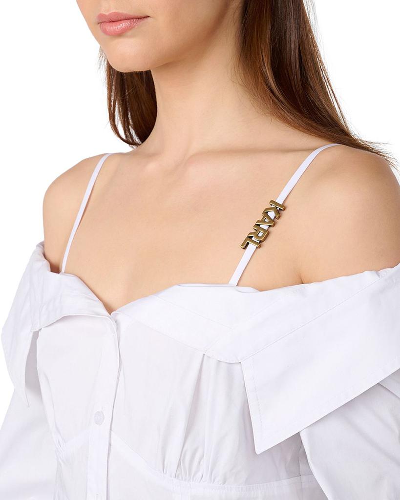 Cold Shoulder Logo Strap Blouse商品第3张图片规格展示