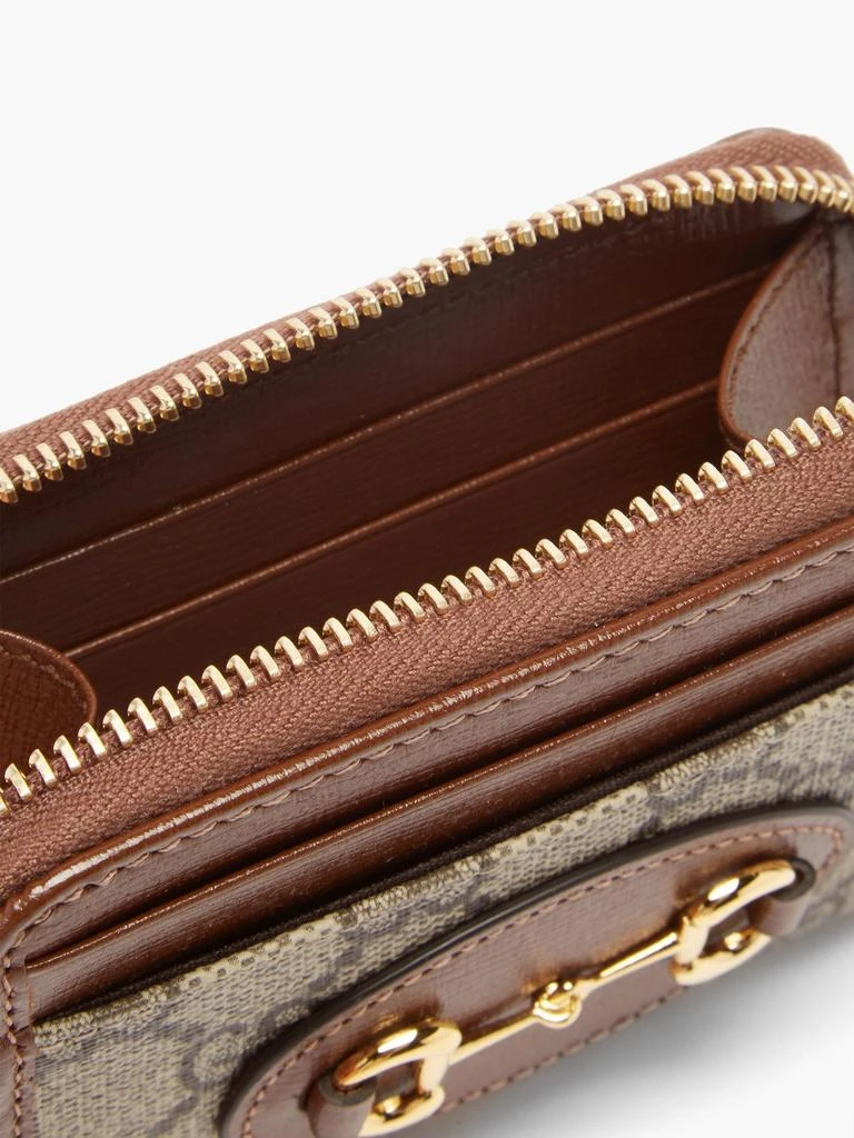 商品Gucci|1955 Horsebit GG-canvas and leather wallet,价格¥4025,第4张图片详细描述