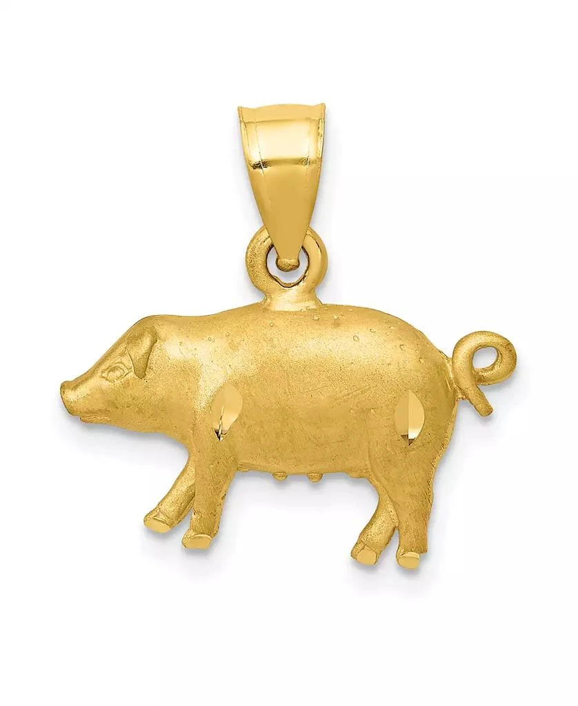 商品Macy's|Pig Pendant in 14k Yellow Gold,价格¥2446,第1张图片