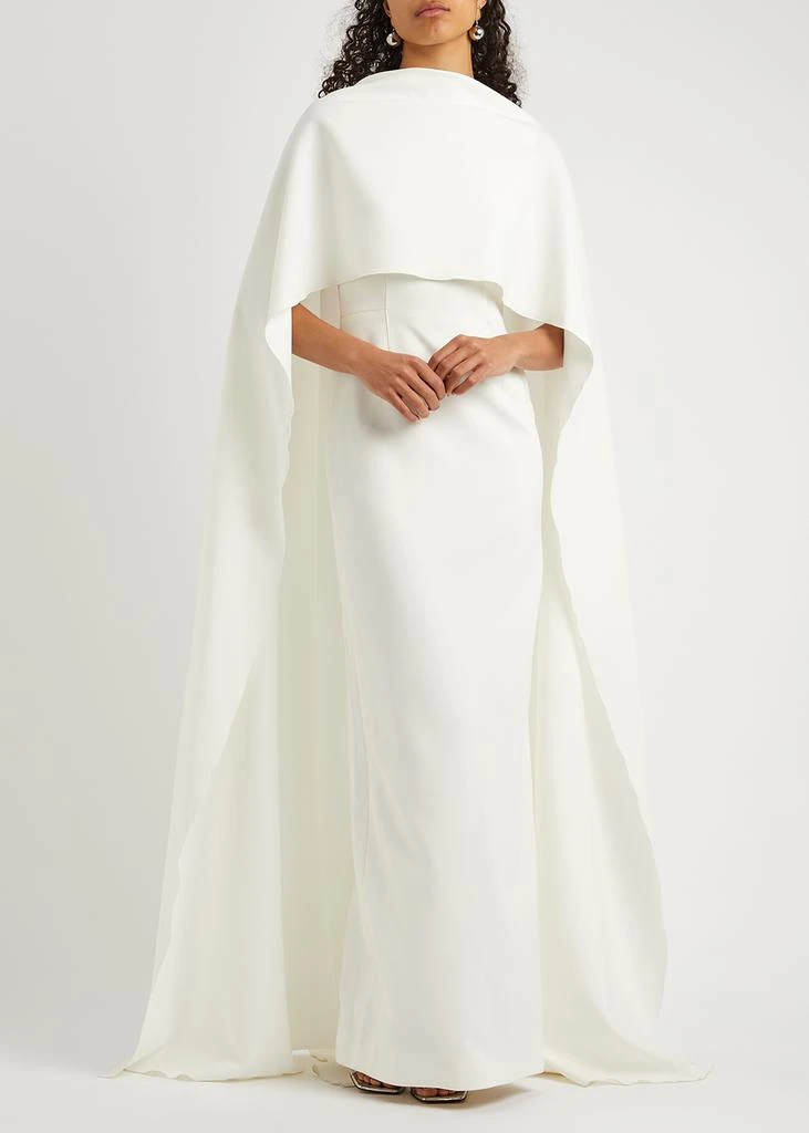 商品ROKSANDA|Elina ivory cape-effect gown,价格¥13068,第2张图片详细描述