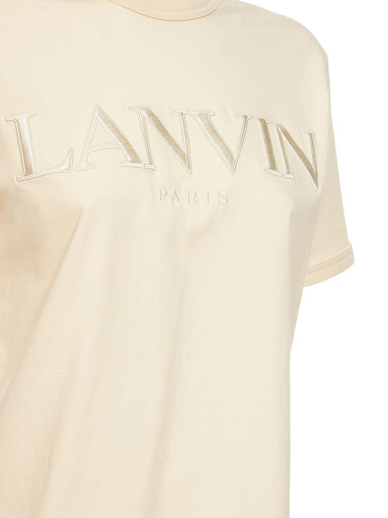 商品Lanvin|Logo Cotton Jersey T-shirt,价格¥3367,第5张图片详细描述