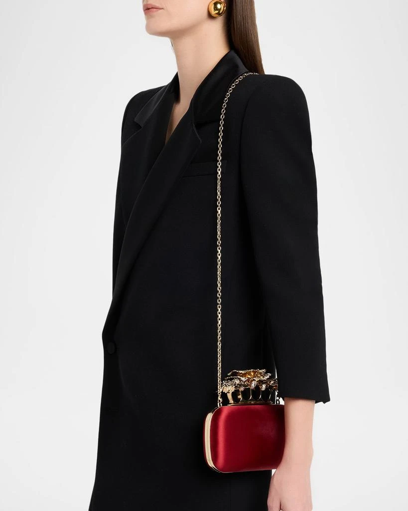 商品McQueen|Crystal Carnation Satin Clutch Bag,价格¥36673,第2张图片详细描述