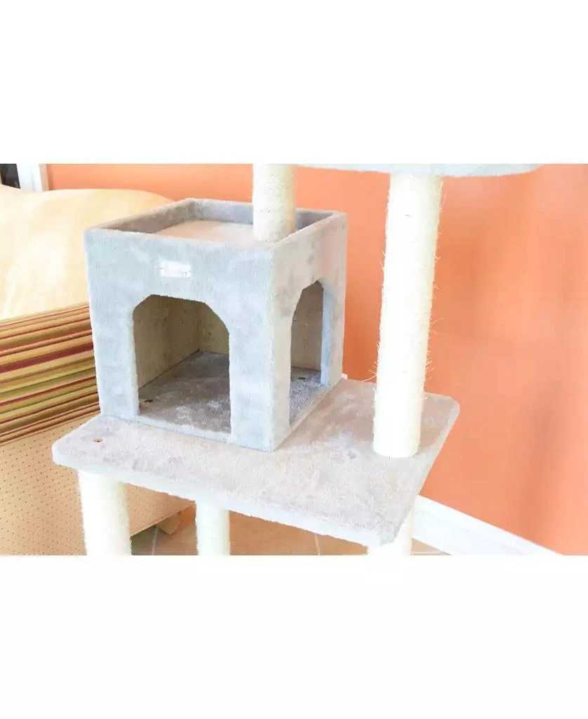 商品Macy's|57-Inch Real Wood Cat Tree With Two-Door Condo,价格¥1187,第5张图片详细描述