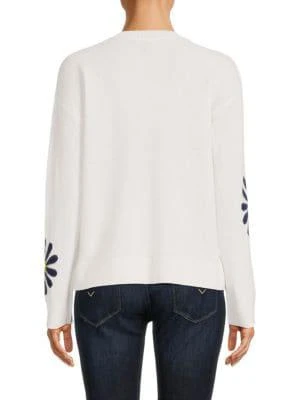 商品Saks Fifth Avenue|Daisy Floral Crewneck 100% Cashmere Sweater,价格¥525,第2张图片详细描述