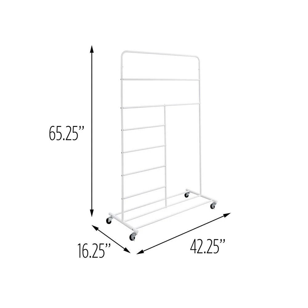 商品Honey Can Do|Rolling Multi-Section T-Bar Clothes Drying Rack,价格¥1336,第3张图片详细描述