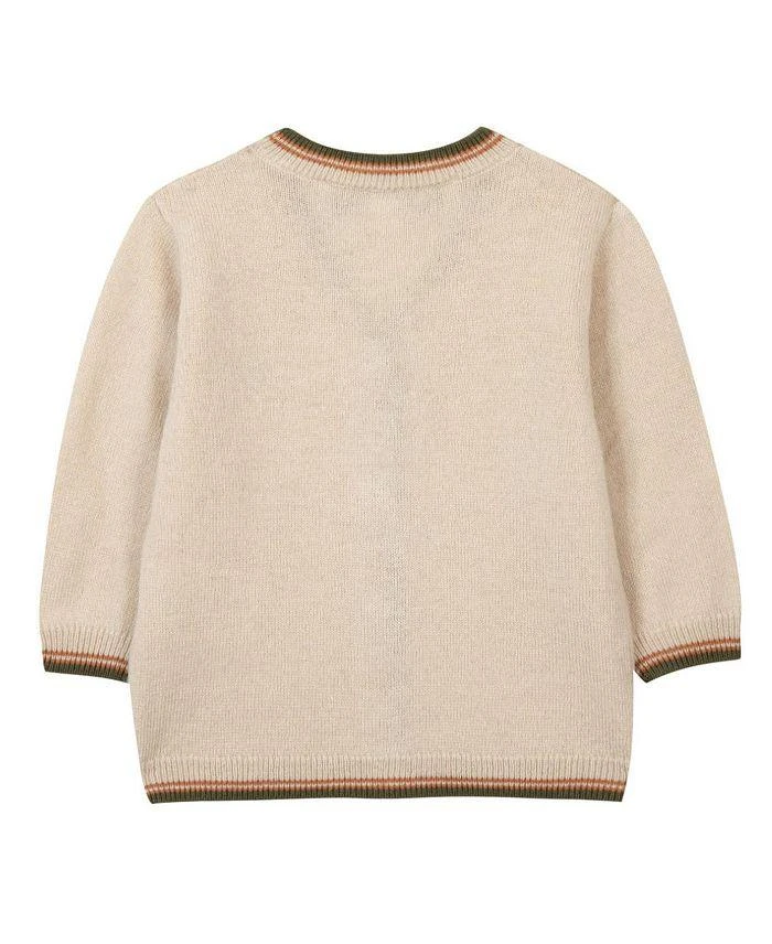 商品Tartine et Chocolat|Boys' Retro Contrast Beige Cardigan - Baby,价格¥419,第2张图片详细描述