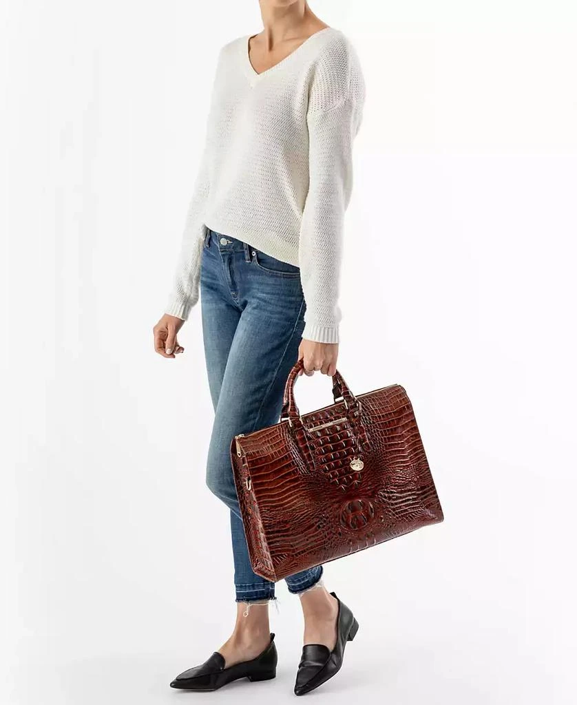 商品Brahmin|Large Leather Business Tote,价格¥2955,第5张图片详细描述