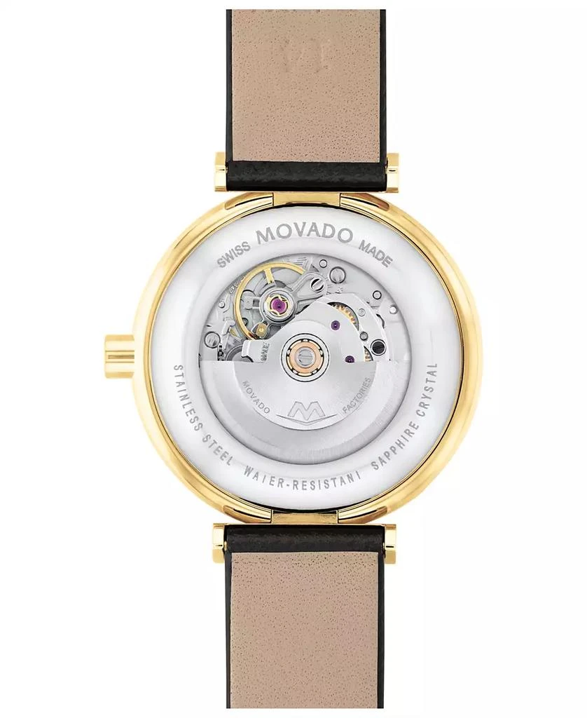 商品Movado|Women's Museum Classic Swiss Automatic Black Genuine Leather Strap Watch 32mm,价格¥7408,第3张图片详细描述