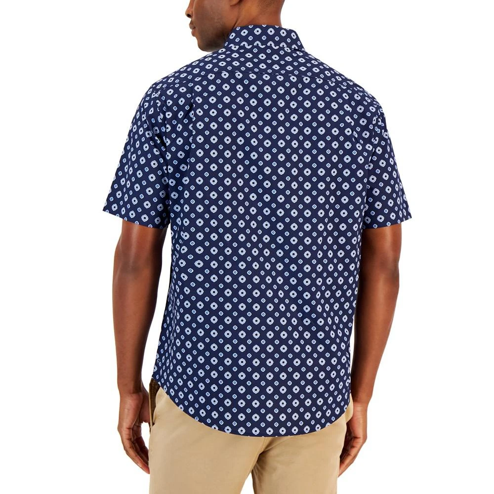 商品Club Room|Men's Pisa Medallion Print Refined Woven Short-Sleeve Shirt, Created for Macy's,价格¥161,第2张图片详细描述