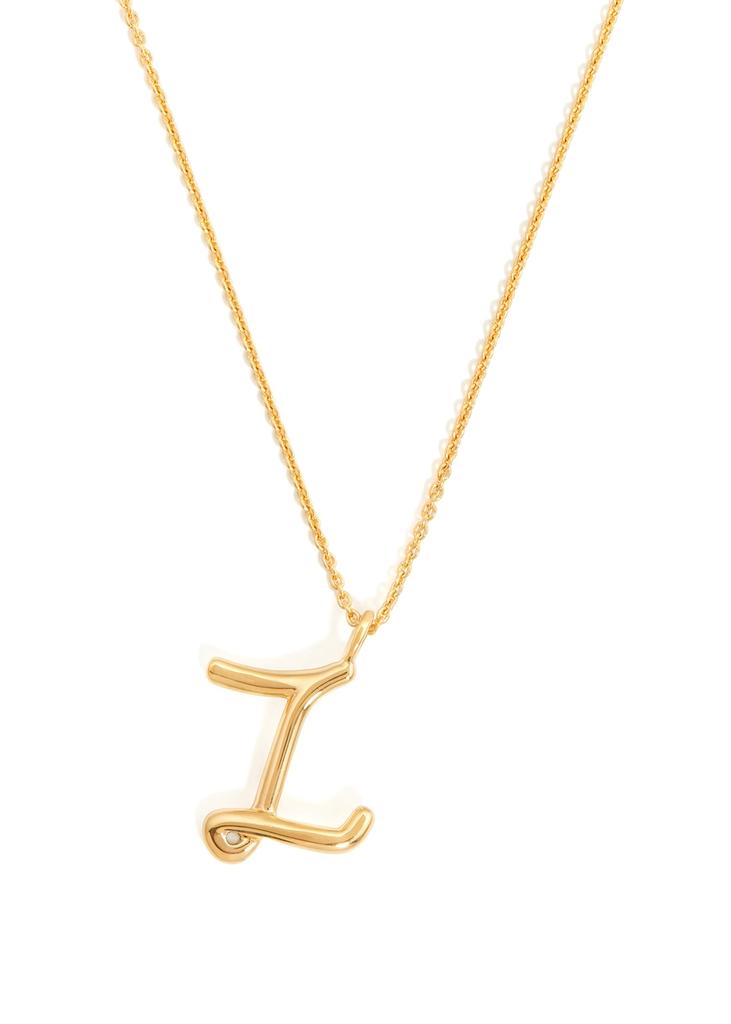 Z initial 18kt gold-plated necklace商品第2张图片规格展示