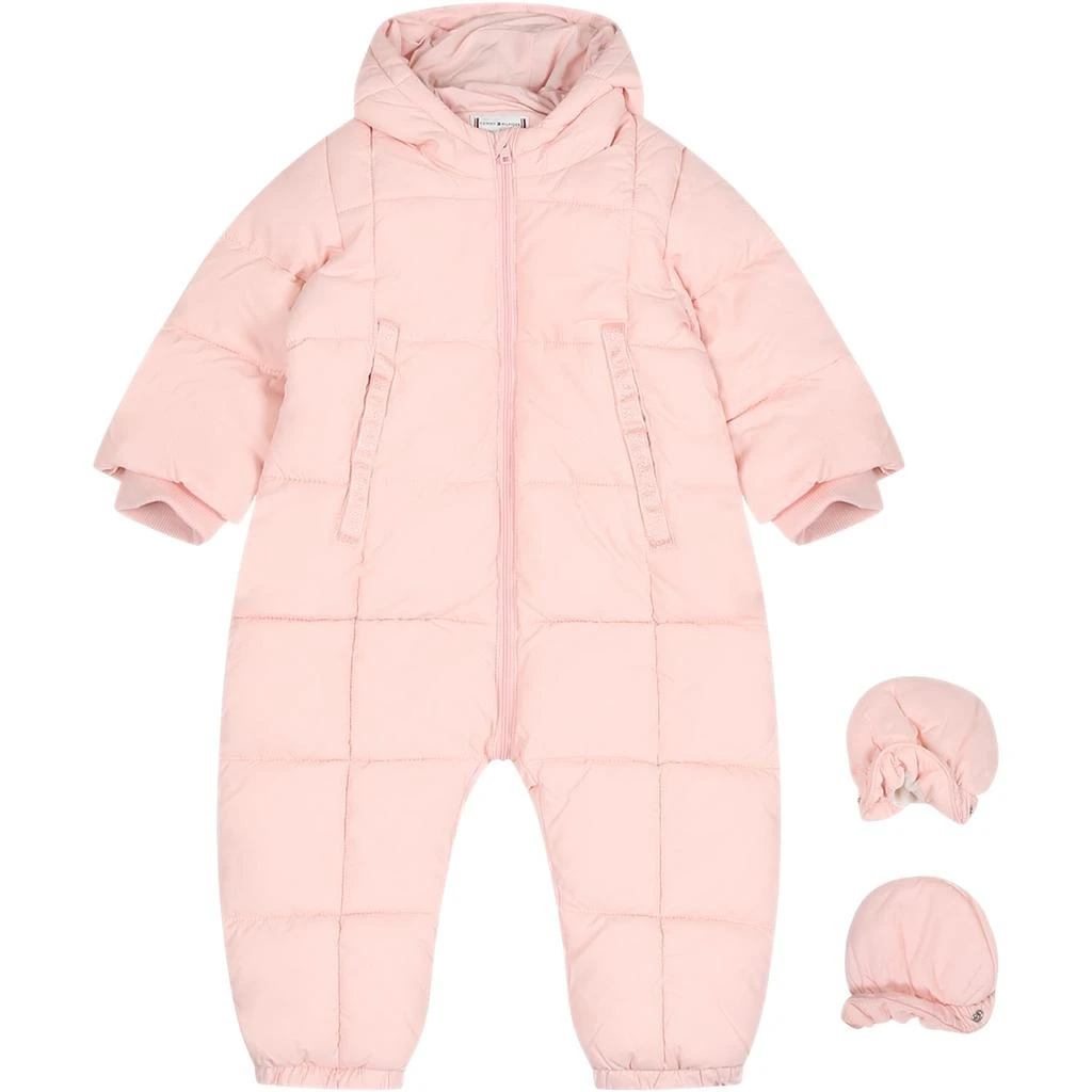 商品Tommy Hilfiger|Pink Down Jacket For Baby Girl With Iconic Flag,价格¥1195,第3张图片详细描述