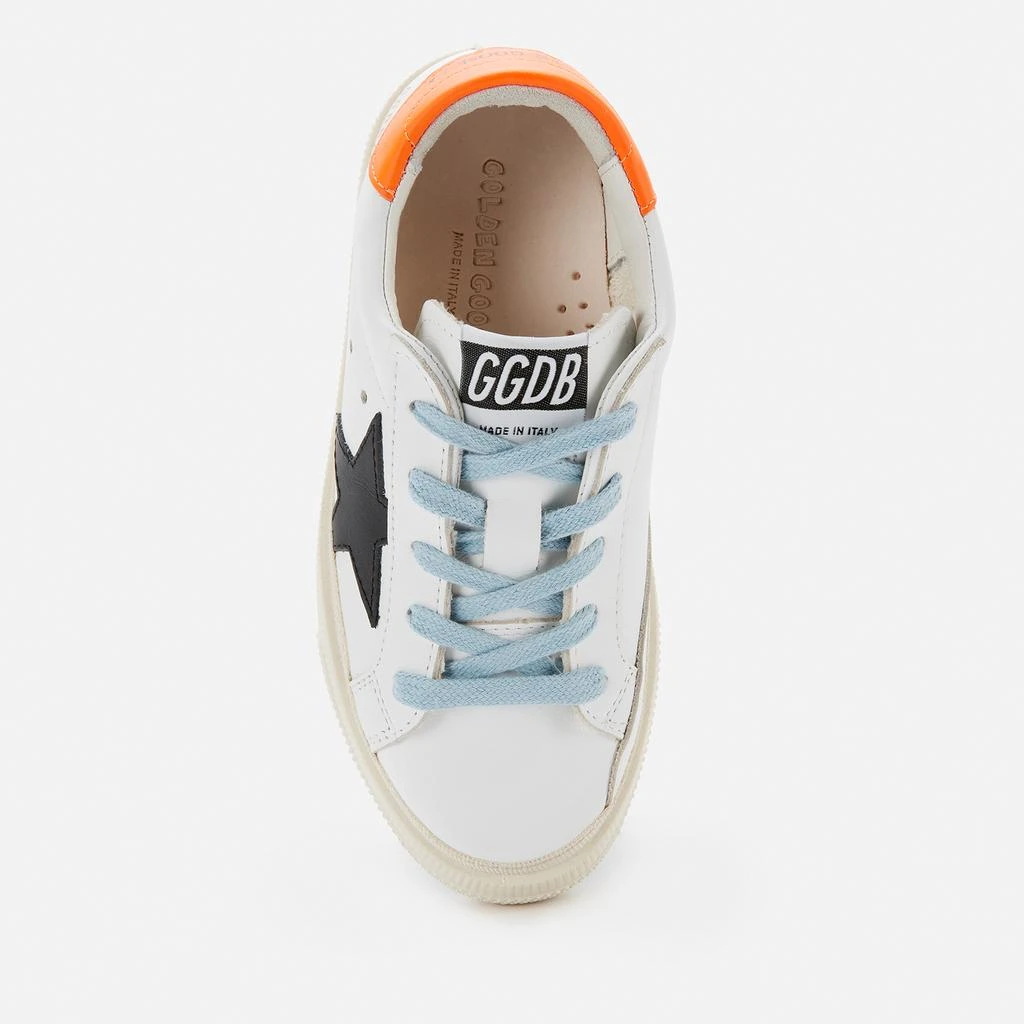 商品Golden Goose|Golden Goose Kids' Leather Upper Star And Heel Trainers - White/Black/Fluo Orange,价格¥780,第3张图片详细描述