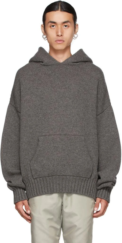 商品Fear of god|Grey Knit Hoodie,价格¥6067,第1张图片