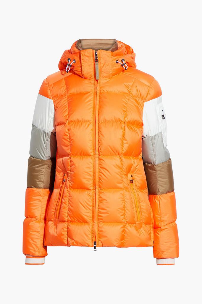 Dena quilted color-block hooded down ski jacket商品第3张图片规格展示