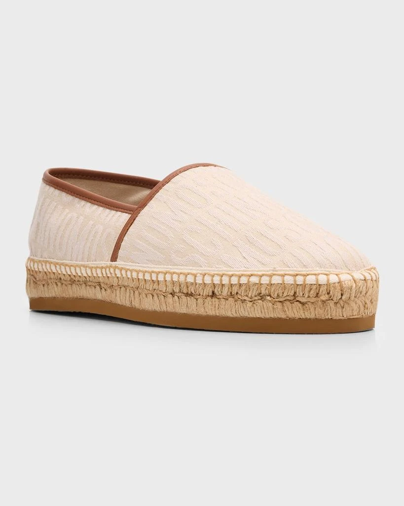 商品Moschino|Men's Canvas Jacquard Logo Espadrilles,价格¥2711,第3张图片详细描述