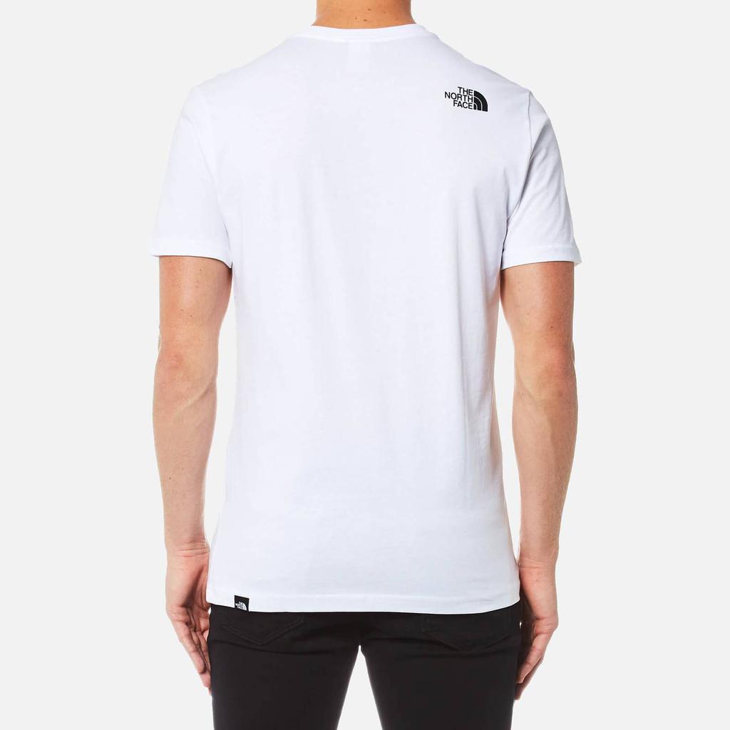 The North Face Men's Short Sleeve Fine T-Shirt - TNF White/TNF Black商品第2张图片规格展示