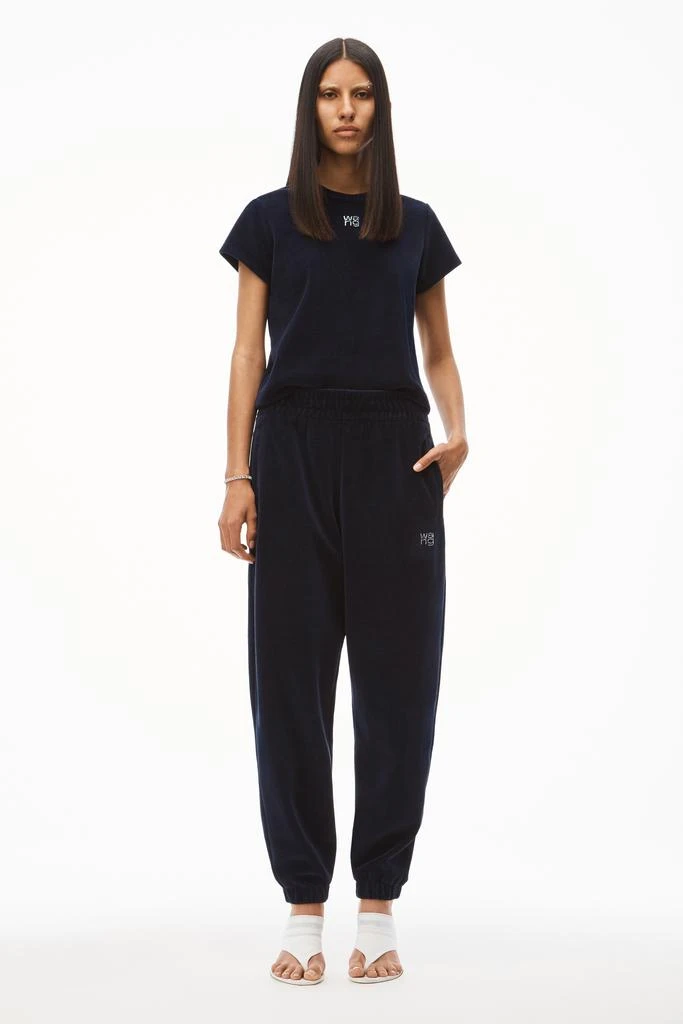 商品Alexander Wang|HOTFIX LOGO SWEATPANT IN VELOUR,价格¥1247,第2张图片详细描述