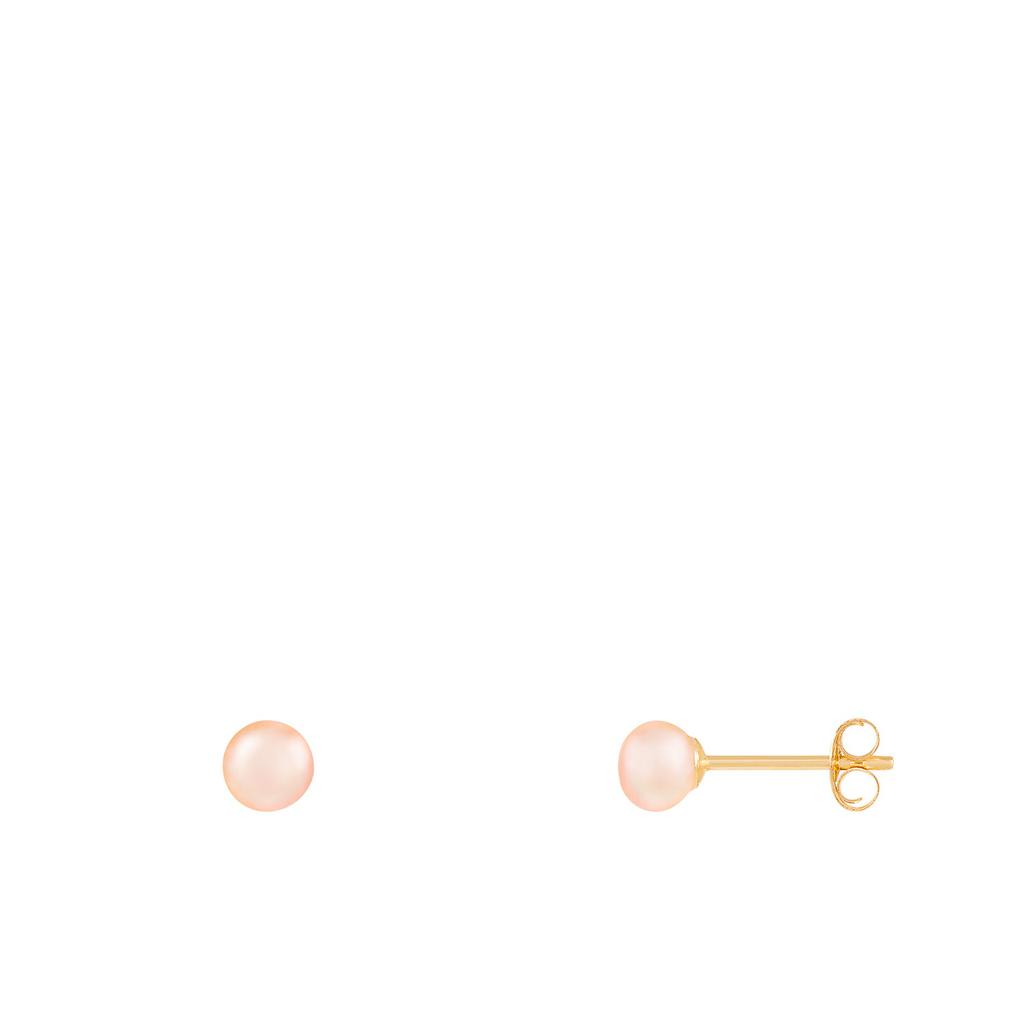 14k Yellow Gold 4-5mm Pearl Earrings商品第7张图片规格展示