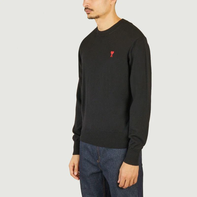 商品AMI|ADC pullover  WOOL TRICOTINE BLACK AMI PARIS,价格¥1585,第2张图片详细描述