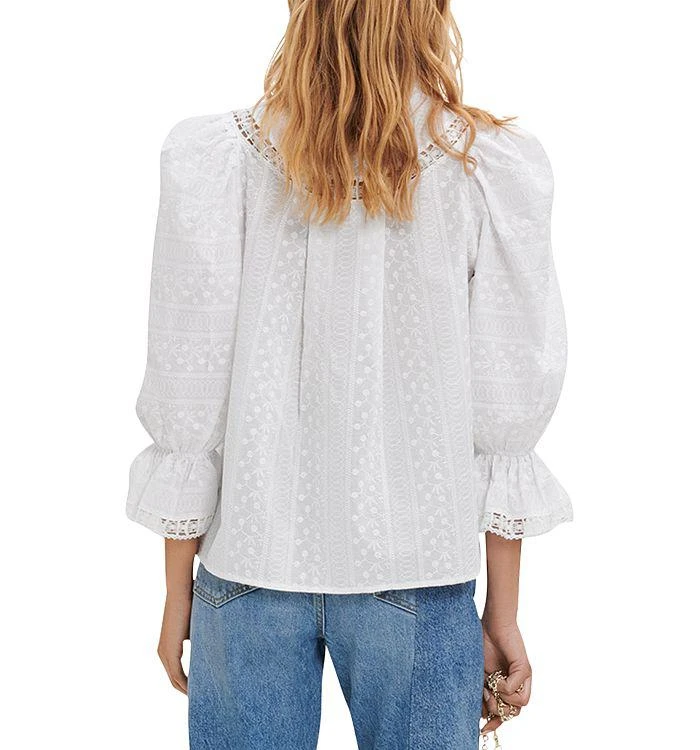 商品Maje|Limoges Embroidered Lace Trim Blouse,价格¥1542,第2张图片详细描述