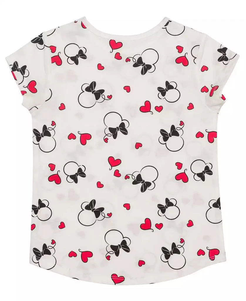 商品Disney|Toddler Girls Minnie Hearts Short Sleeve T-shirt and Dress, 2 Pc. Set,价格¥152,第3张图片详细描述