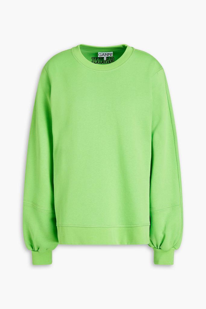 商品Ganni|Oversized embroidered organic cotton-fleece sweatshirt,价格¥531,第5张图片详细描述