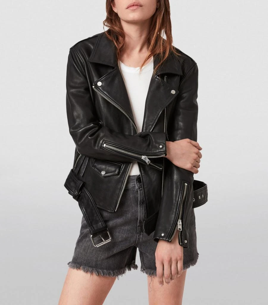 商品ALL SAINTS|Leather Luna Biker Jacket,价格¥2965,第5张图片详细描述