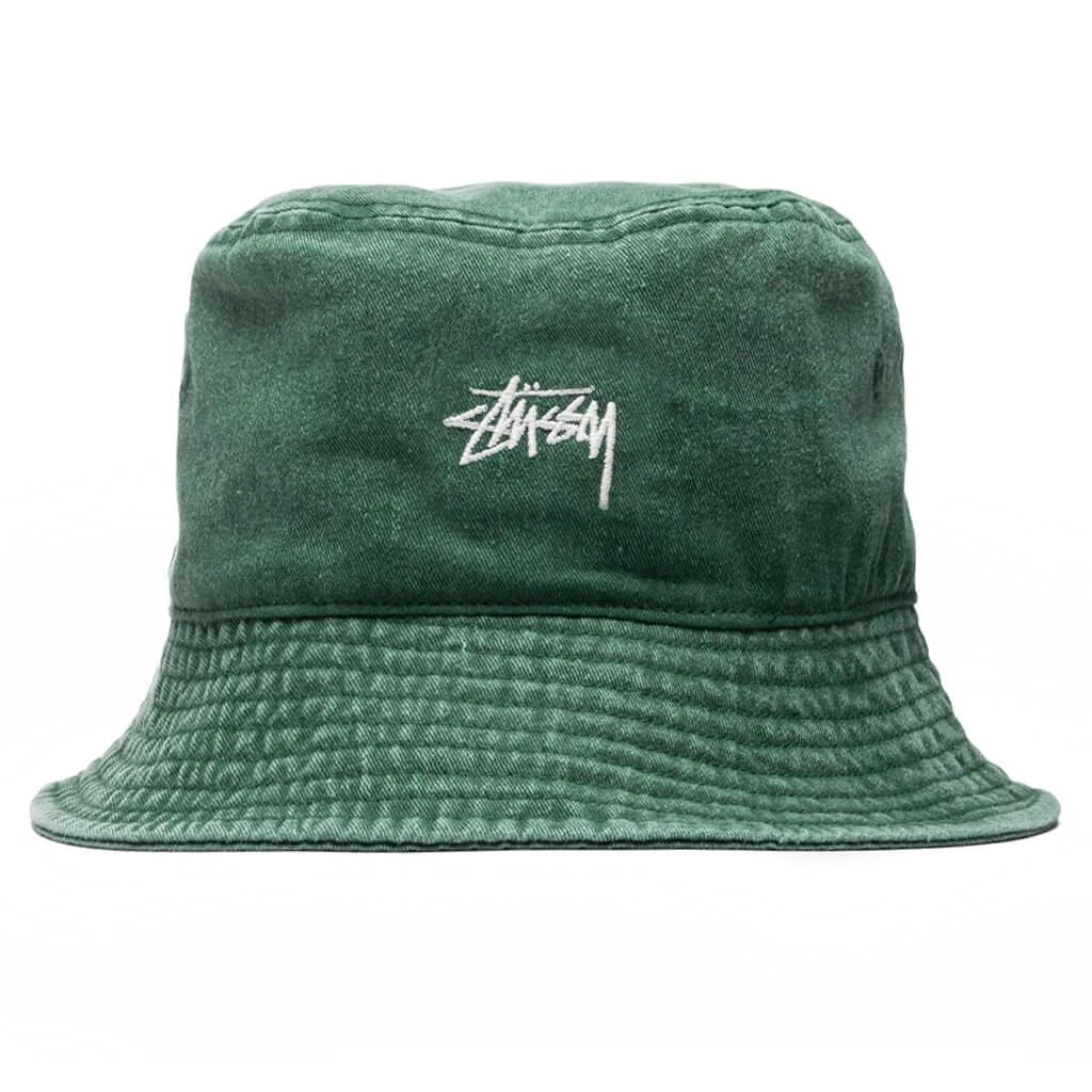 商品STUSSY|Stussy Washed Stock Bucket Hat - Green,价格¥345,第1张图片