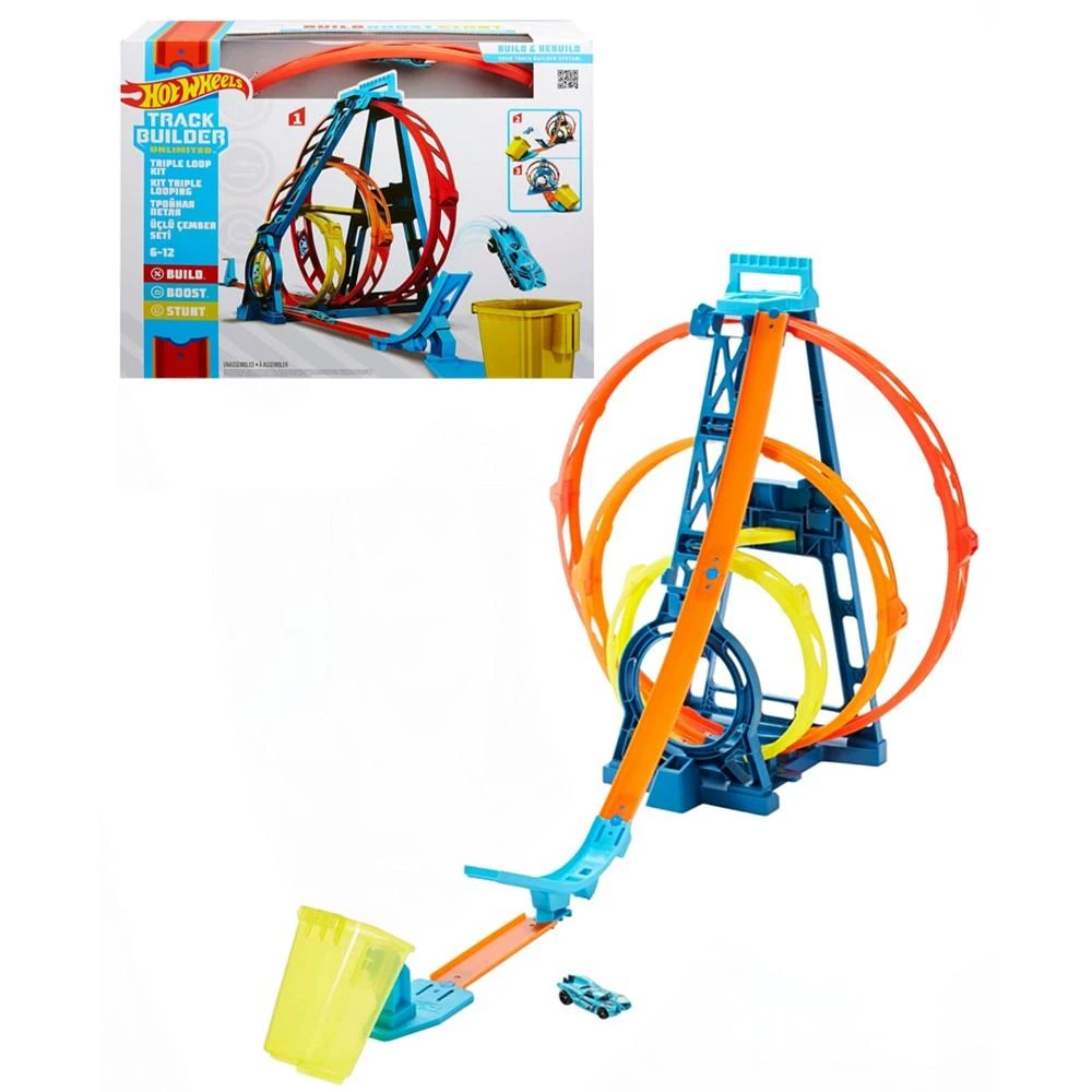 商品Hot Wheels|the Triple 3 Loop Track Builder Ultimate Race Track Playset,价格¥337,第1张图片