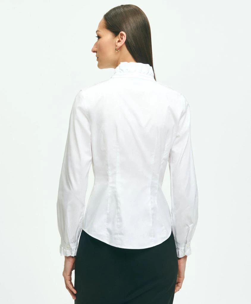 商品Brooks Brothers|Fitted Non-Iron Stretch Supima® Cotton Ruffle Dress Shirt,价格¥741,第2张图片详细描述