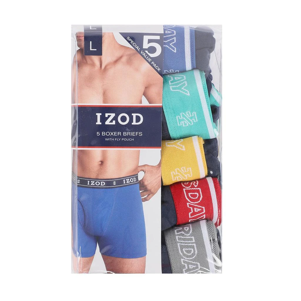 商品IZOD|IZOD Men's 5-Pack Cotton Boxer Briefs P8 / L,价格¥76,第3张图片详细描述