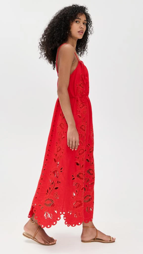商品Farm Rio|Red Flowers Richelieu Sleeveless Maxi Dress,价格¥2488,第3张图片详细描述