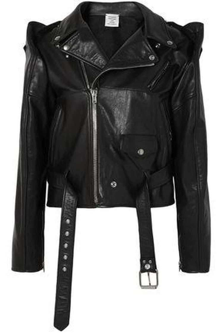 商品Vetements|Convertible leather biker jacket,价格¥15721,第1张图片