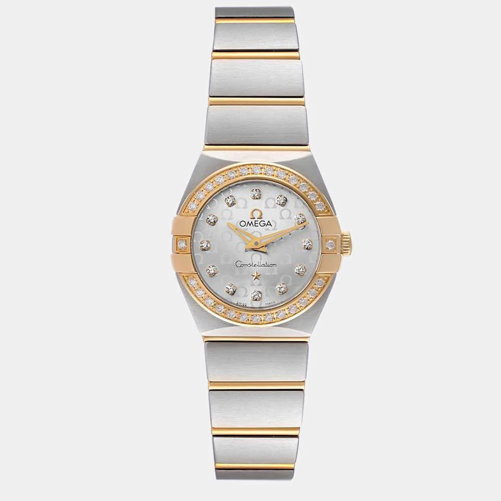 商品[二手商品] Omega|Omega Silver Diamonds Yellow Gold And Stainless Steel Constellation 123.25.24.60.52.002 Women's Wristwatch 24 mm,价格¥37205,第1张图片