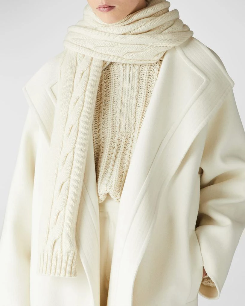 商品Loro Piana|Cashmere Cable Knit Scarf,价格¥11953,第2张图片详细描述