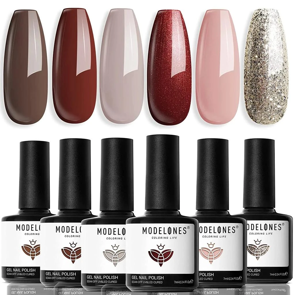 商品[国内直发] MODELONES|6 Shades Gel Nail Polish Set Collection,价格¥142,第2张图片详细描述