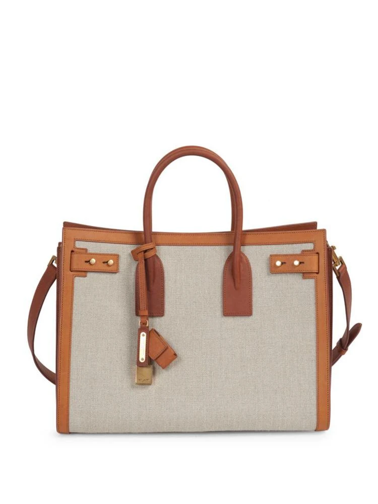 商品Yves Saint Laurent|Saint Laurent - Medium Canvas & Tan Leather Sac De Jour,价格¥18621,第1张图片