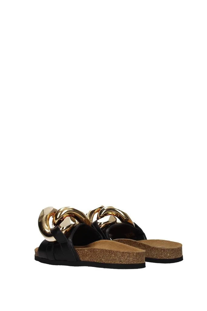 商品JW Anderson|Slippers and clogs Leather Black,价格¥1553,第4张图片详细描述