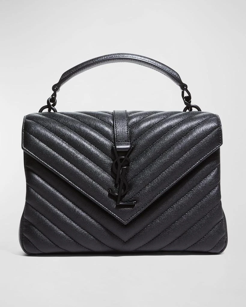 商品Yves Saint Laurent|College Medium Flap YSL Shoulder Bag in Quilted Leather,价格¥21380,第1张图片