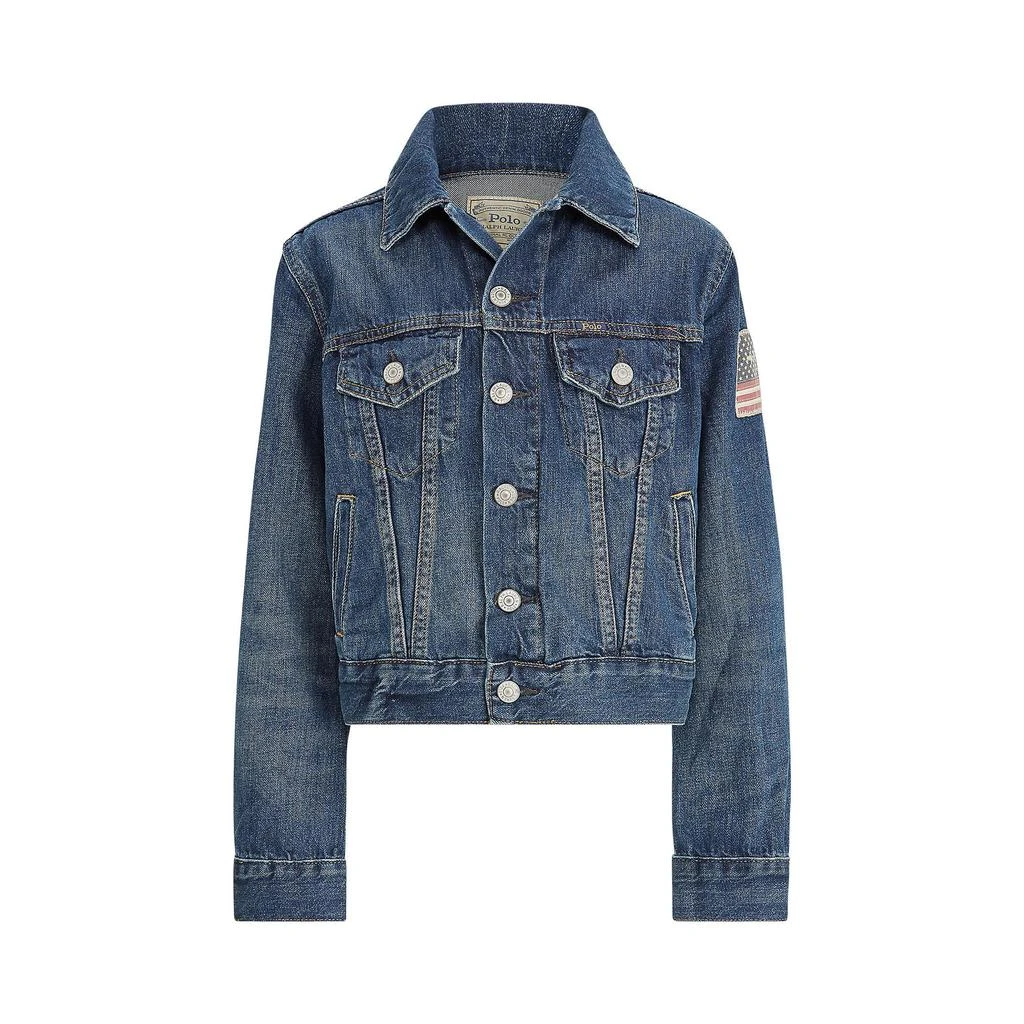 商品Ralph Lauren|Cotton Denim Trucker Jacket (Big Kids),价格¥672,第1张图片