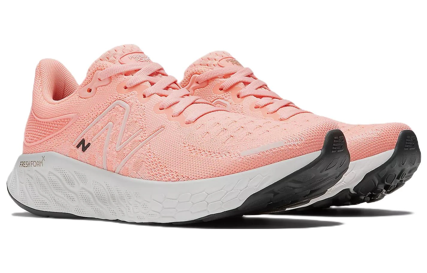 商品[国内直发] New Balance|NB 1080 Fresh Foam X 1080 v12 系带 织物皮革防滑耐磨 低帮跑步鞋 女款 粉色,价格¥779,第4张图片详细描述