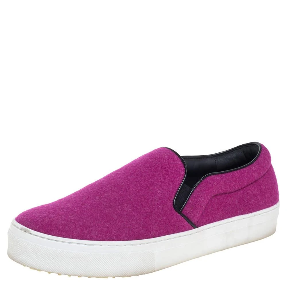 商品[二手商品] Celine|Celine Pink Wool Low Top Slip On Sneakers Size 39,价格¥1965,第1张图片