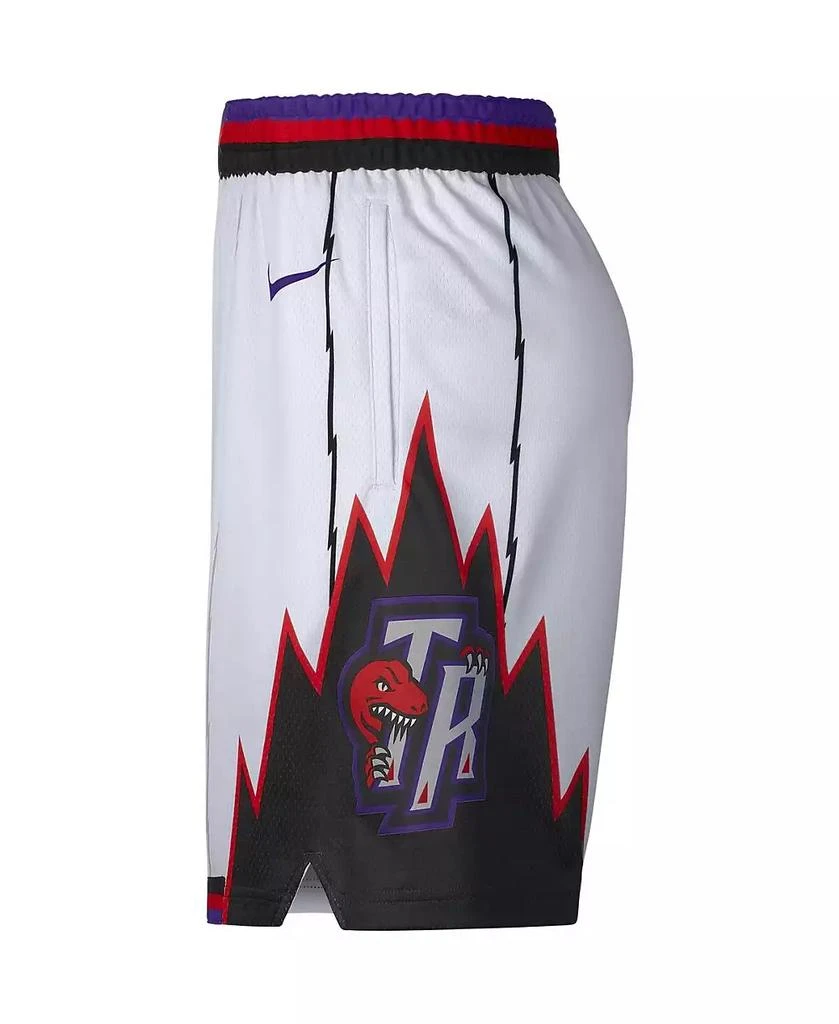 商品NIKE|Men's White Toronto Raptors Hardwood Classics Swingman Shorts,价格¥599,第2张图片详细描述